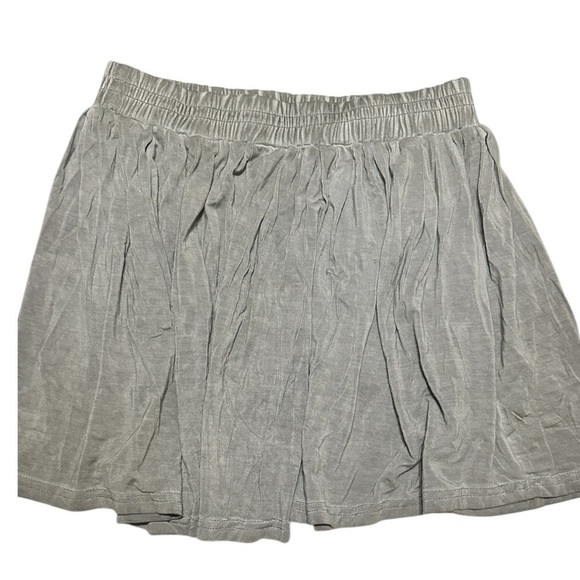 Dove Gray Pleated Mini Skirt Small Cottagecore Boho Coastal - Picture 6 of 10